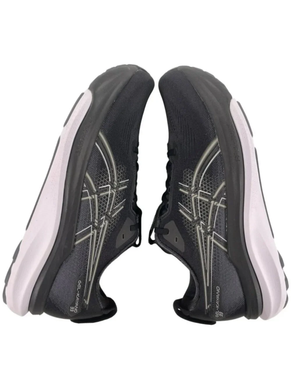 Asics Gel-Kayano 33 Running Athletic Sport Shoes Black/White Men's Size 10.5 NEW